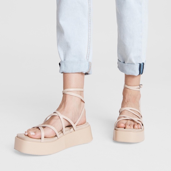Rag & bone Logan Strappy Leather Flatform Sandals - Picture 1 of 8